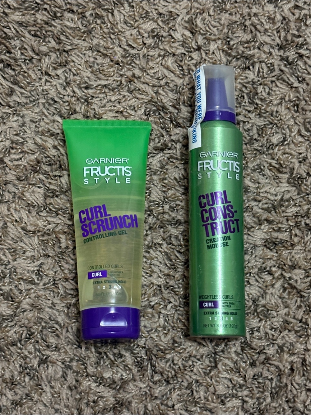 Garnier Fructis Style Curl Scrunch Gel & Curl Construct Mousse New
